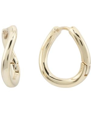 TJ Maxx Plated Brass Wavy Huggie Earrings - Metallic