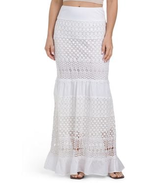 TJ Maxx Tiered Skirt, Cotton - White