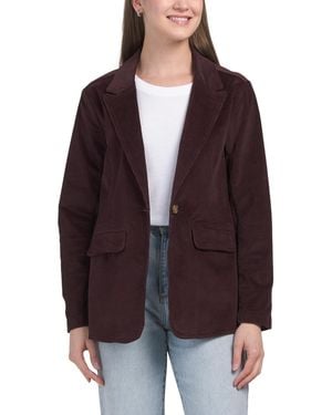 TJ Maxx Patty Corduroy Blazer, Modal/Cotton - Purple