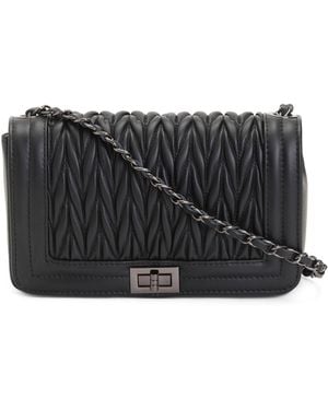 TJ Maxx Leather Quilted Crossbody - Black