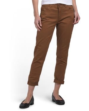 TJ Maxx Ab Tech Skinny Ankle Pants For Spandex/Cotton - Brown