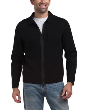 TJ Maxx Long Sleeve Full Zip Sweater For Nylon/Polyester/Viscose - Black