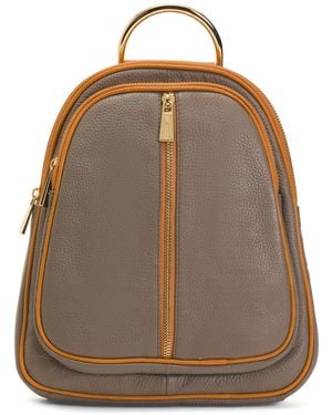 TJ Maxx Leather Dome Backpack, Leather - Brown