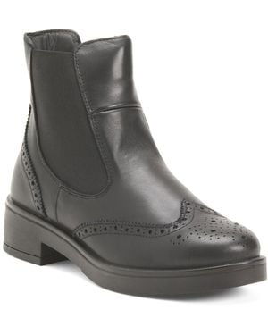 TJ Maxx Leather Chelsea Boots For - Gray