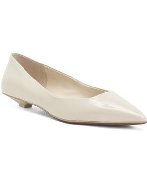 TJ Maxx Wide Prella Kitten Heel Pumps For Leather - White