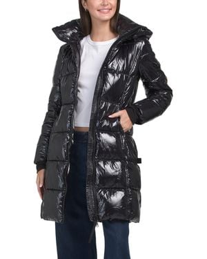 TJ Maxx Long Quilted Puffer, Nylon/Polyester - Blue