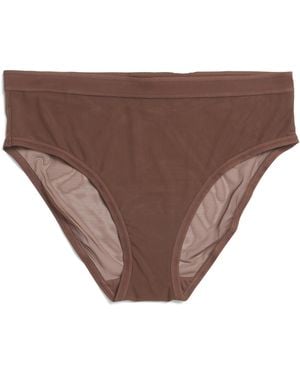 TJ Maxx Mesh High Cut Briefs For Nylon/Spandex - Brown