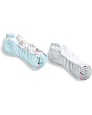 TJ Maxx 2Pk Daisy Compression Ankle Socks For Nylon/Spandex/Cotton - Blue