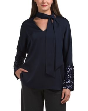 TJ Maxx Reid Top For Spandex/Polyester - Blue