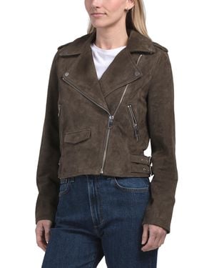 TJ Maxx Suede Liz Jacket, Polyester/Suede - Black