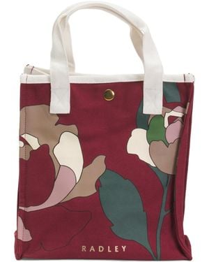 TJ Maxx Abstract Rose Tote Bag For Leather - Red