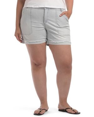 TJ Maxx Plus Ab Solution High Rise Shorts For Spandex/Cotton - Gray