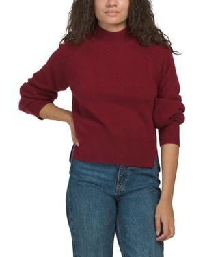 TJ Maxx Cashmere Premium Mock Neck Sweater - Red