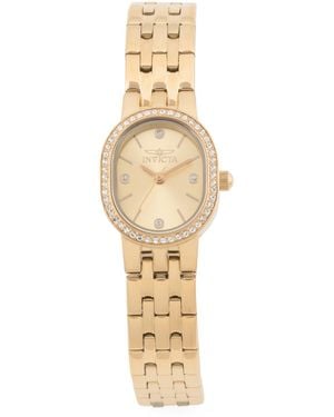 TJ Maxx Angel Oval Bracelet Watch With Crystals - Metallic