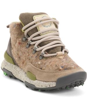TJ Maxx Leather And Wool Kiso Spots Hiker Booties For Leather/Suede - Natural