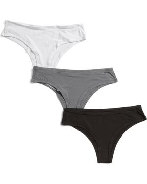 TJ Maxx 3Pk Play Natural Thongs For Pima Cotton - White