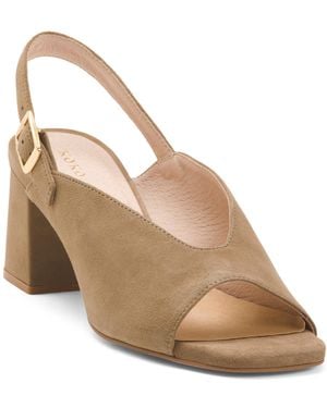 TJ Maxx Leather Polina Heels For - Natural