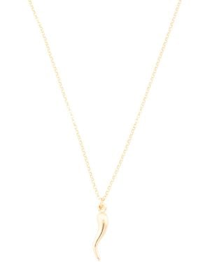 TJ Maxx 18Kt Plated Sterling Horn Charm Necklace For - Metallic
