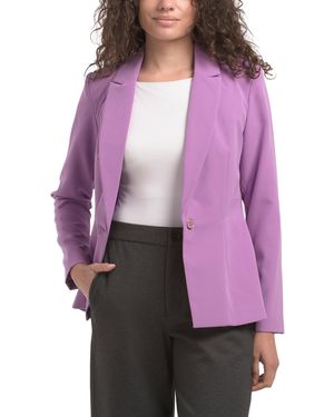TJ Maxx Single Button Fully Lined Nolita Blazer, Spandex/Polyester - Purple