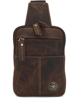 TJ Maxx Leather Chest Bag For - Brown