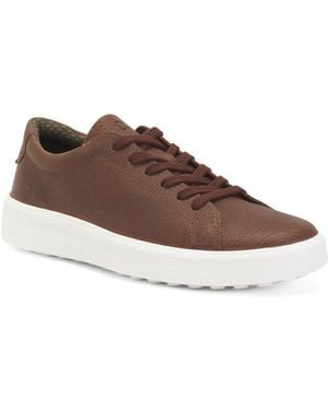 TJ Maxx Leather Soft 60 Lace Up Sneakers For - Brown