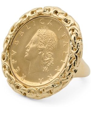 TJ Maxx 24Kt Plated Byzantine Coin Ring - Metallic