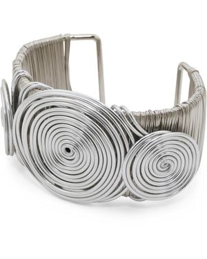 TJ Maxx Wire Wrap Swirl Open Cuff - Gray