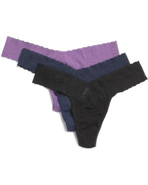 TJ Maxx 3Pk Eco Rx Low Rise Thongs For Spandex - Purple