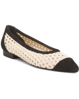 TJ Maxx Suede Daisy Flats For - Multicolor