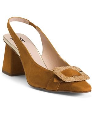 TJ Maxx Suede Slingback Block Heels For /Suede - Brown