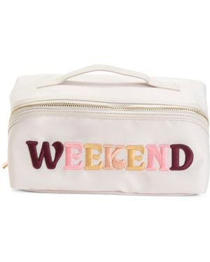 TJ Maxx Weekend Cosmetic Zip Pouch, Leather - Pink