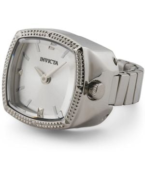 TJ Maxx Angel Stainless Steel Mini Watch Ring, Diamond - Gray