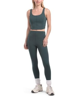 TJ Maxx 2Pc Performance Bra And Leggings Set, Spandex/Polyester - Blue