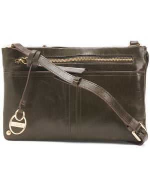 TJ Maxx Leather Kendall Glazed Crossbody - Brown