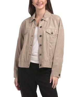 TJ Maxx Leather Jacket For - Natural