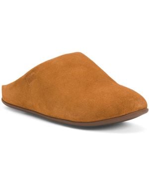 TJ Maxx Suede Chrissie Shearling Slippers For Leather/Suede - Brown