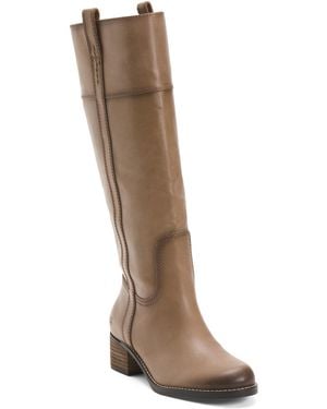 TJ Maxx Leather Hybiscus Tall Riding Boots For - Brown