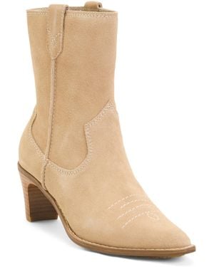 TJ Maxx Suede Matty Booties For Leather/Suede - Natural