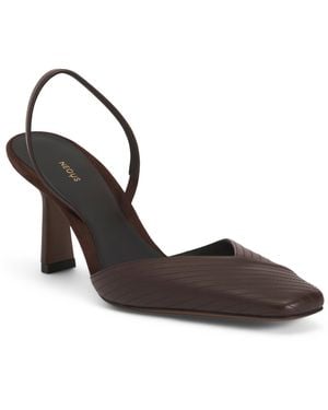 TJ Maxx Leather Dulmun Heeled Mules For - Metallic