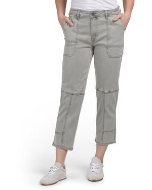TJ Maxx Reese High Rise Straight Pants With Pork Chop Pockets For Spandex/Cotton/Polyester - Gray