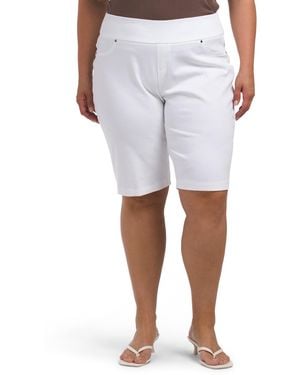 TJ Maxx Plus Pull On Skimmer Shorts For Spandex/Cotton/Polyester - White