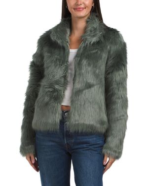 TJ Maxx Faux Fur Delish Jacket, Polyester/Acrylic - Gray