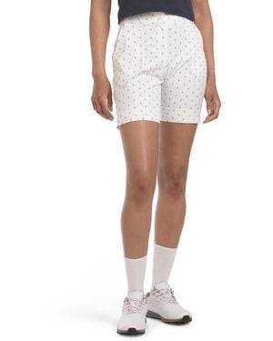 TJ Maxx Upf 50 Print Classic Shorts, Spandex/Polyester - White