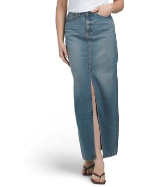 TJ Maxx Westwood Maxi Denim Skirt For Cotton - Blue