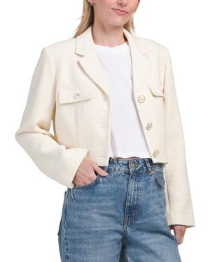 TJ Maxx Edma Blazer, Cotton/Polyester/Acrylic - White