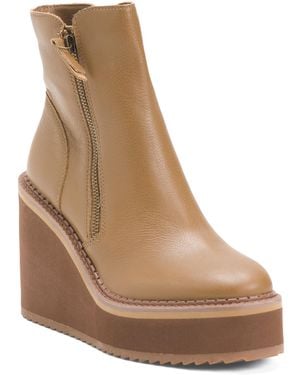 TJ Maxx Leather Avail Booties For - Brown
