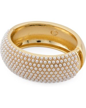 TJ Maxx And Faux Hinged Bangle Bracelet - Metallic