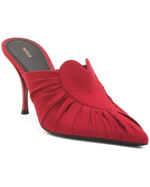 TJ Maxx Kochab Heeled Pointed Toe Mules For Leather - Red