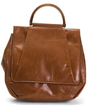 TJ Maxx Leather Judith Backpack, Leather - Brown