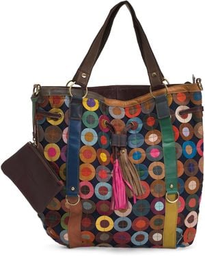 TJ Maxx Leather Lloyd Tote, Leather - Multicolor